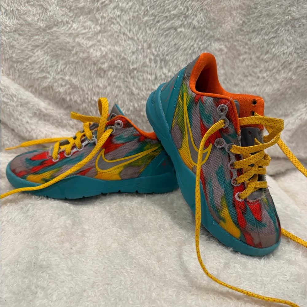 Nike Kids Multicolor Teal Yellow Orange Sneakers
